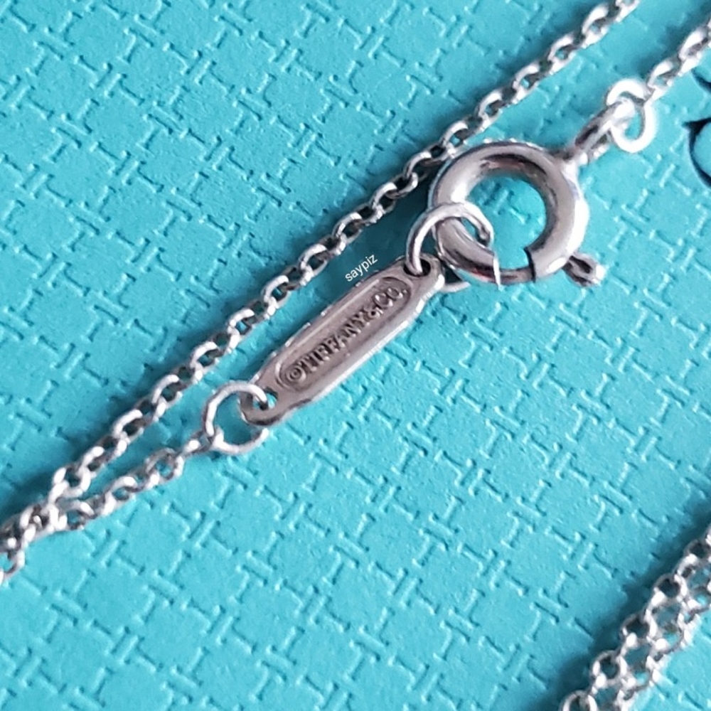 *SOLD* Tiffany & Co Blue Enamel Heart Key Necklace - Picture 9 of 12